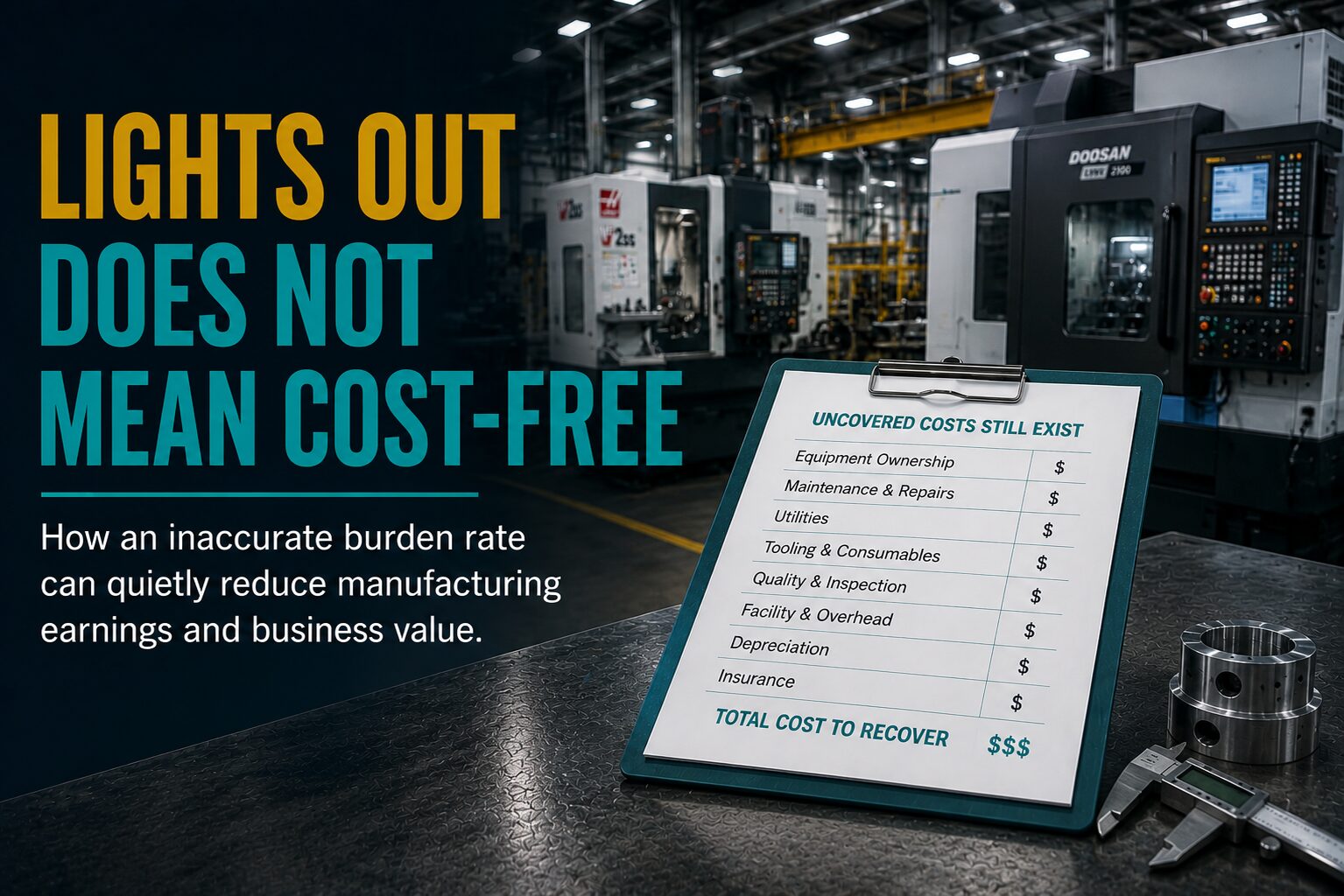 Lights-Out Manufacturing Burden Rates
